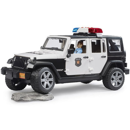 Spielzeugauto Jeep Wrangler mit Polizist und Ausstattung, 1:16