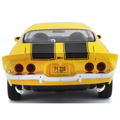 Modellauto Chevrolet Camaro 1971, gelb, 1:18