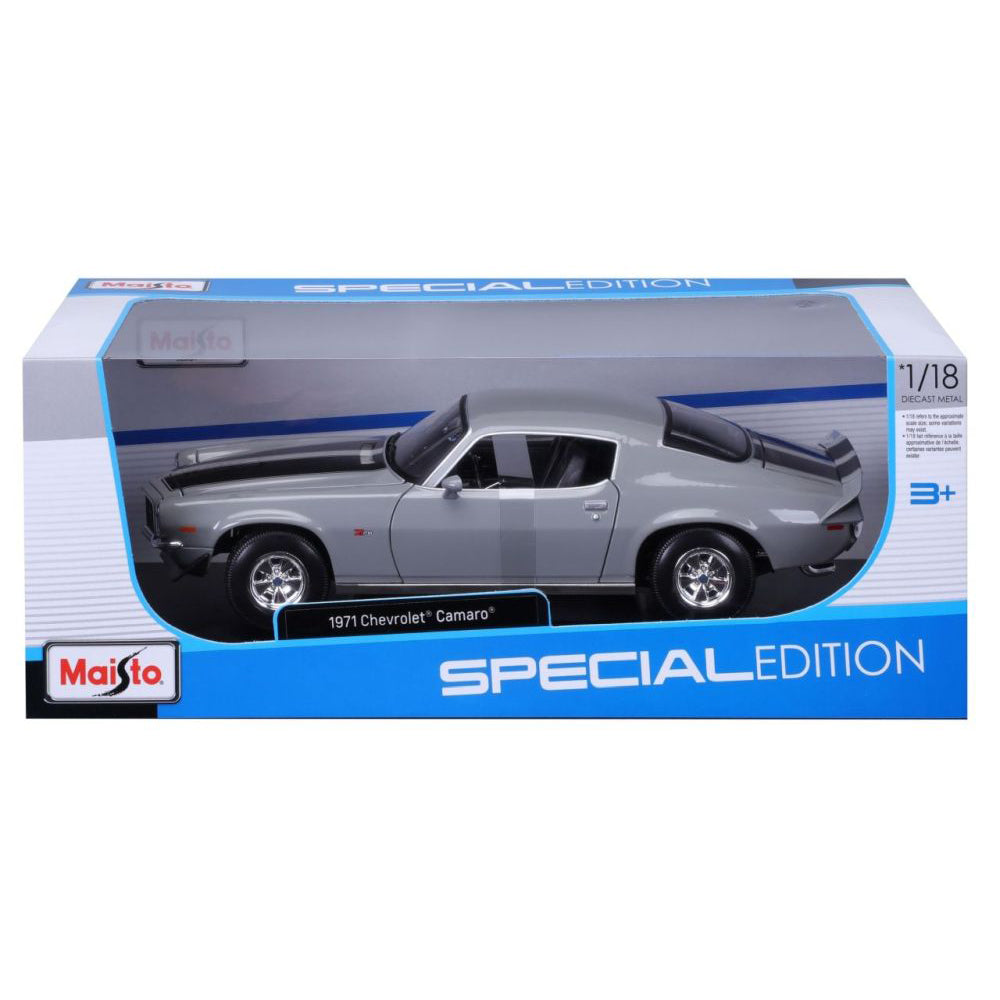 Modellauto Chevrolet Camaro 1971, grau, 1:18