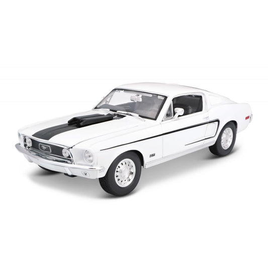 Modellauto Ford Mustang GT Cobra 1968, weiss, 1:18