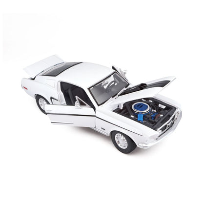 Modellauto Ford Mustang GT Cobra 1968, weiss, 1:18