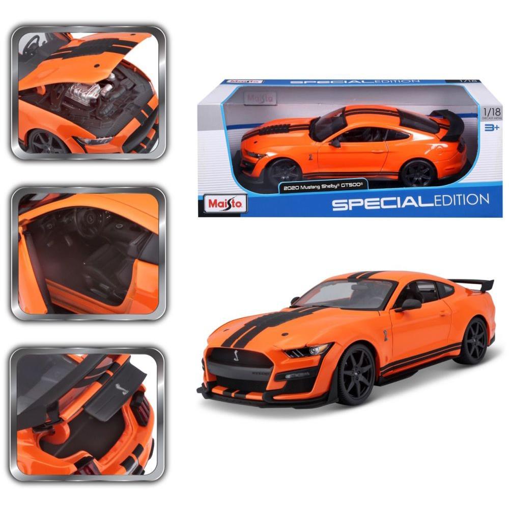 Modellauto Ford Mustang Shelby GT500 2020, orange, 1:18