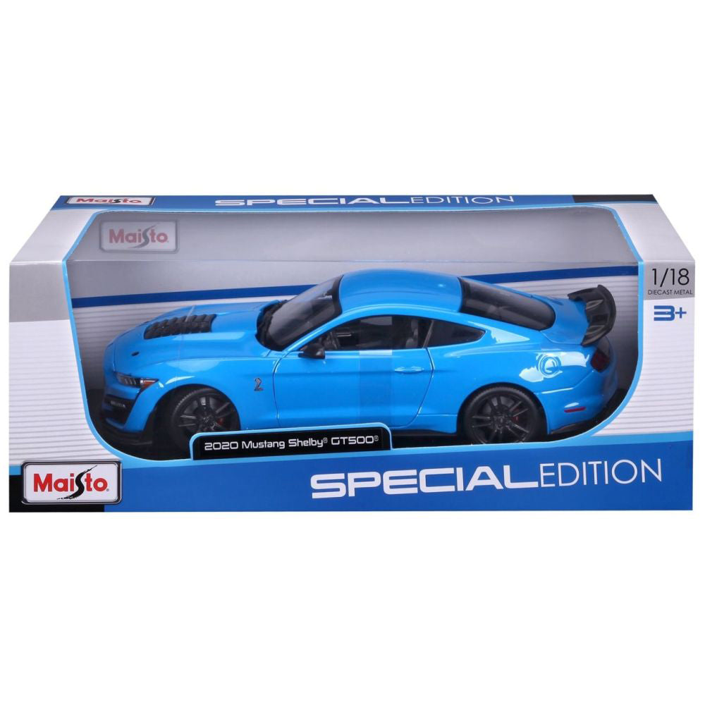 Modellauto Mustang Shelby GT500 2020, blau, 1:18