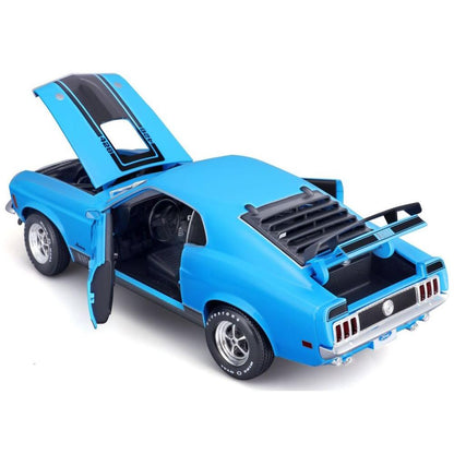 Modellauto Ford Mustang Mach 1 1970, blau, 1:18