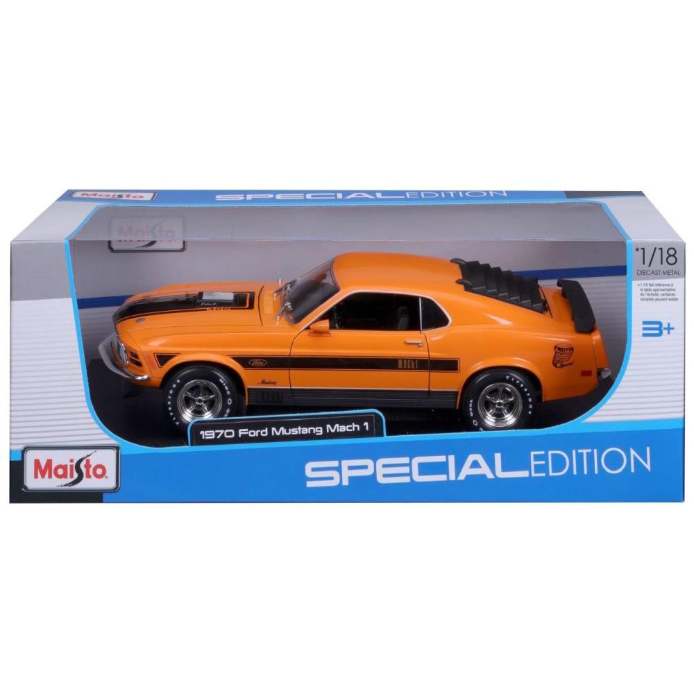 Modellauto Ford Mustang Mach 1 1970, orange, 1:18