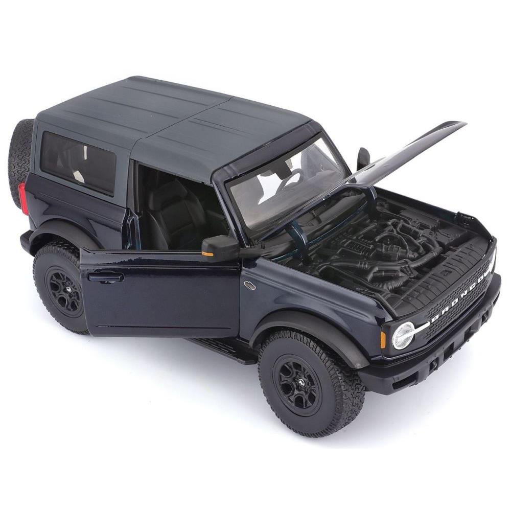 Modellauto Ford Bronco Wildtrak 2021, blau, 1:18