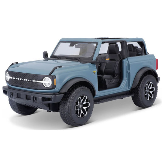 Modellauto Ford Bronco Badlands 2021, blau, 1:18