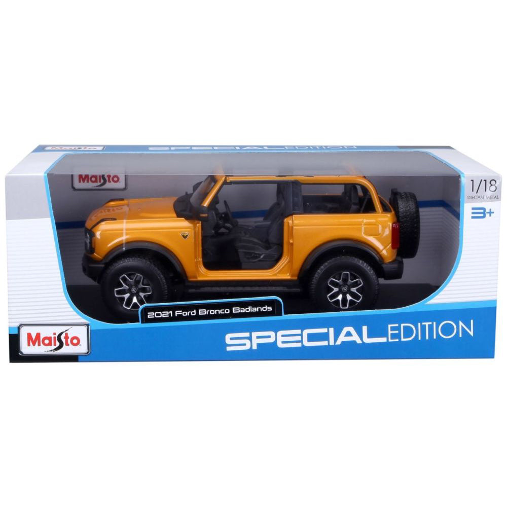 Modellauto Ford Bronco Badlands 2021, orange, 1:18