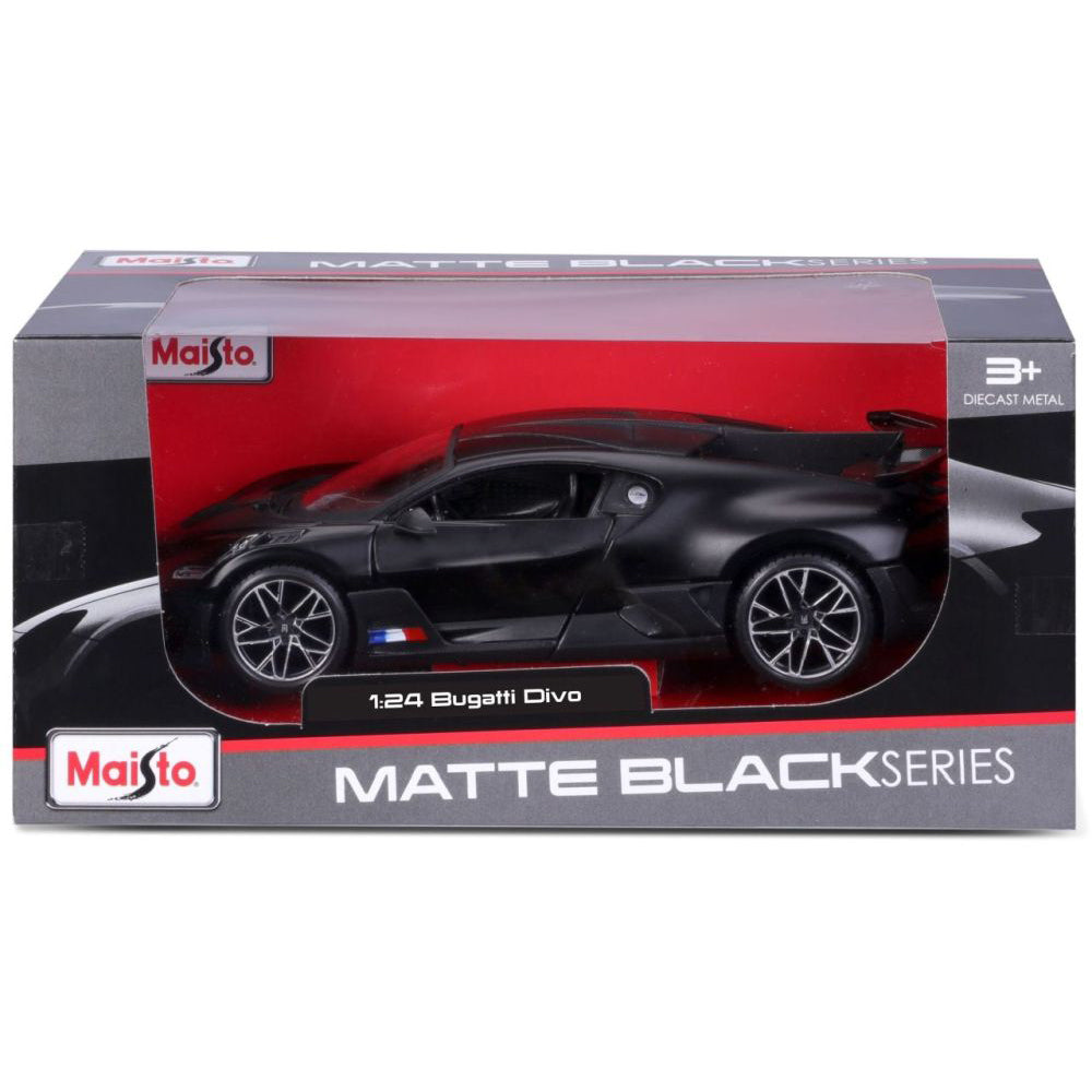 Modellauto Bugatti Divo, schwarz matt 1:24