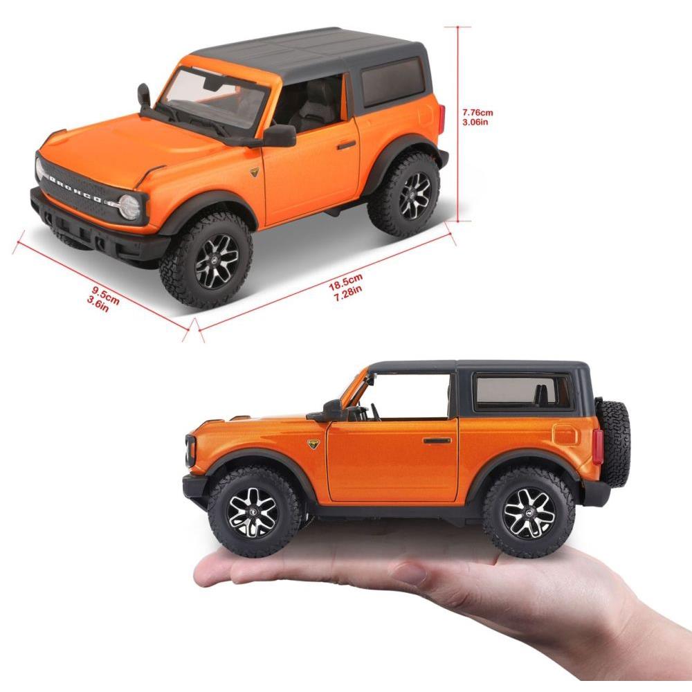 Modellauto Ford Bronco Badlands 2021, orange, 1:24