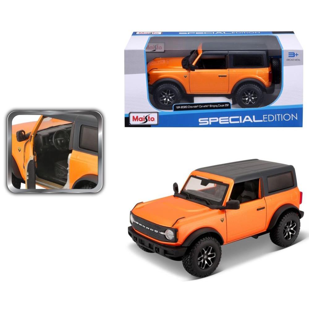 Modellauto Ford Bronco Badlands 2021, orange, 1:24