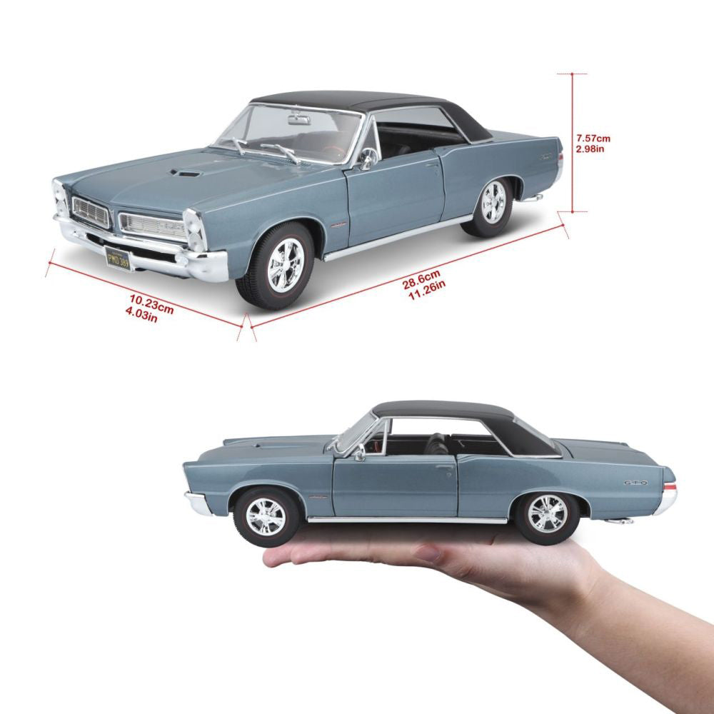 Modellauto Pontiac GTO Hurst Edition 1965, blau, 1:18