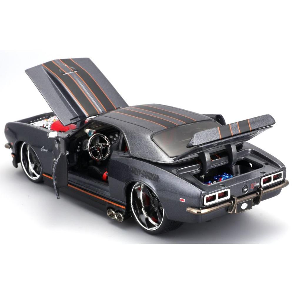 Modellauto Chevrolet Camaro 1968 Harley Davidson, 1:24