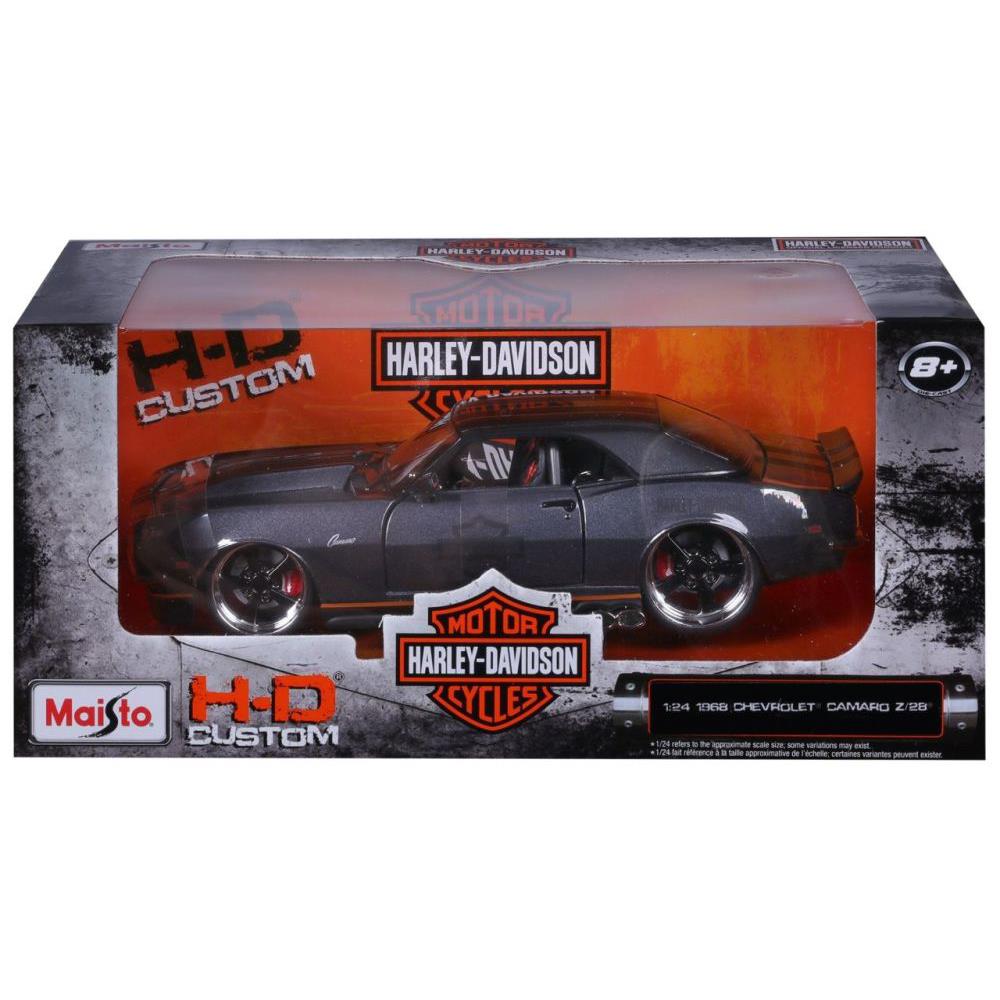 Modellauto Chevrolet Camaro 1968 Harley Davidson, 1:24