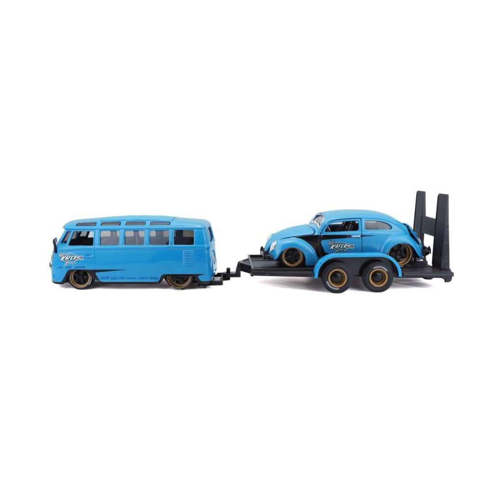 Modellauto Volkswagen T1 Van Samba & Volkswagen Beetle, 1:24