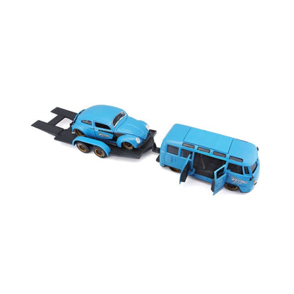 Modellauto Volkswagen T1 Van Samba & Volkswagen Beetle, 1:24