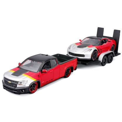 Modellauto Chevrolet Colorado ZR2 & Corvette Z06, 1:24