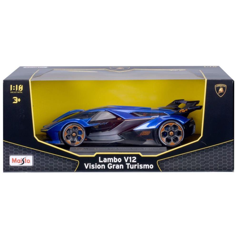 Modellauto Lamborghini V12 Vision Gran Tourismo, blau, 1:18