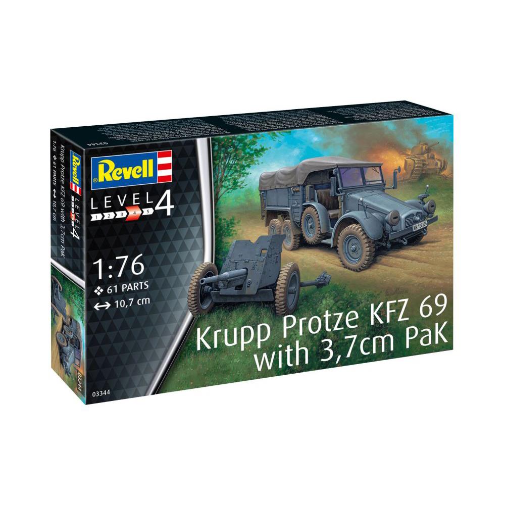 Militär Bausatz Krupp Protze KFZ 69 with 3 7cm Pak, 1:76