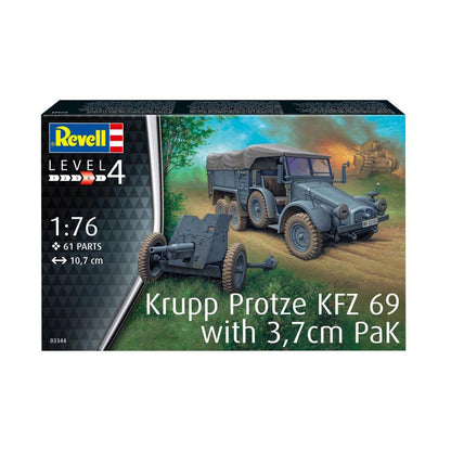 Militär Bausatz Krupp Protze KFZ 69 with 3 7cm Pak, 1:76