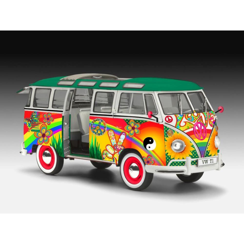 Modellauto Bausatz Volkswagen Samba T1 Flower Power, 1:24