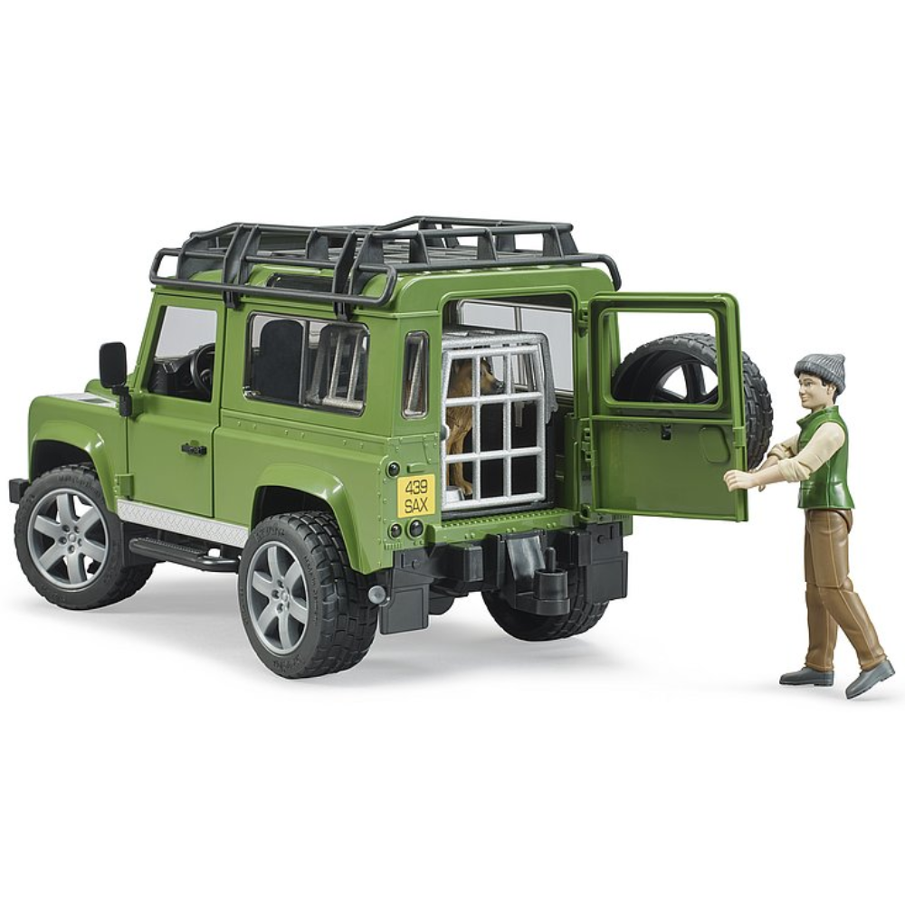 Bruder Land Rover Defender Station Wagon mit Förster & Hund