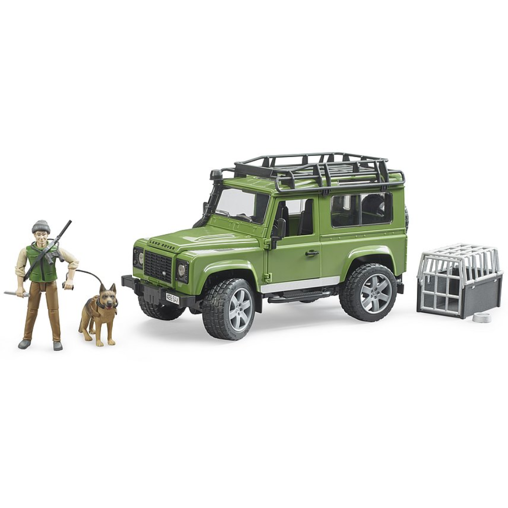 Bruder Land Rover Defender Station Wagon mit Förster & Hund